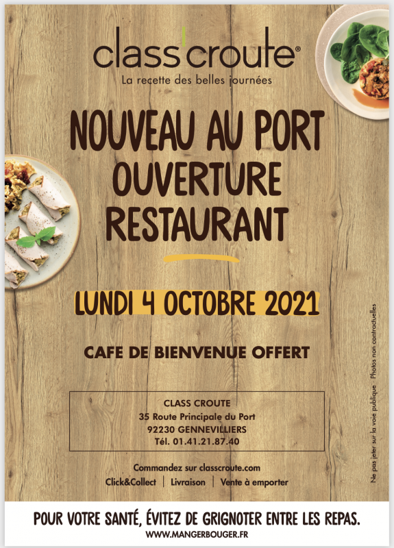 Un nouveau restaurant ouvre au port de Gennevilliers !