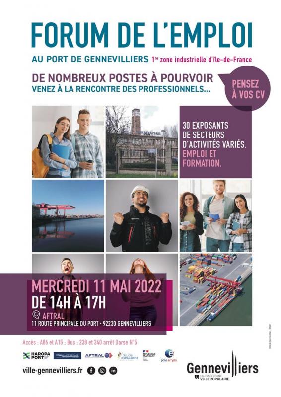 Forum de l'emploi du port de Gennevilliers du 11 mai 2022