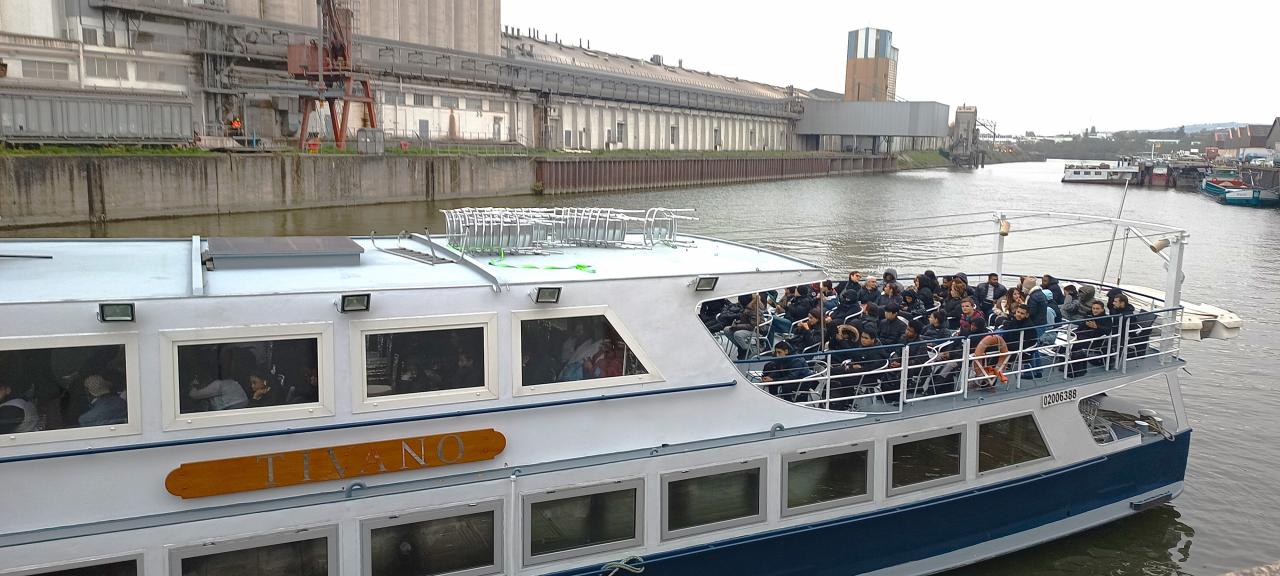 Croisire dcouverte du port de Gnnevilliers pour les lycens d'Epinay