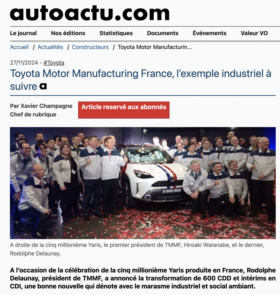 Lu dans le journal AUTOACTU