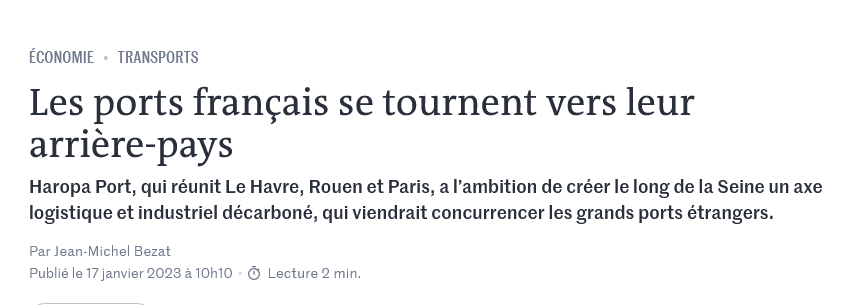 Lu dans Le Monde du 17 janvier 2023