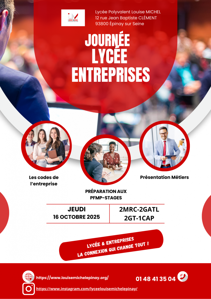 Intervention  la Journe Lyce Entreprises du lyce Louise Michel d'pignay-sur-Seine 