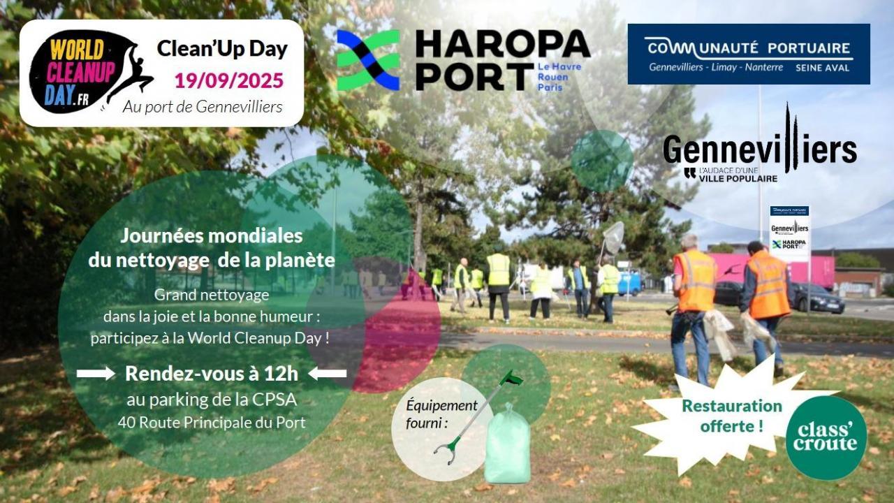 Clean'Up Day au port de Gennevilliers 