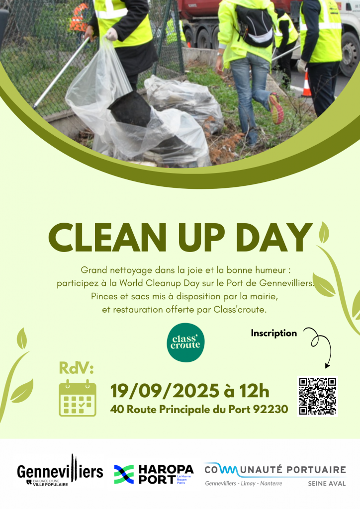 Clean'Up Day au port de Gennevilliers 
