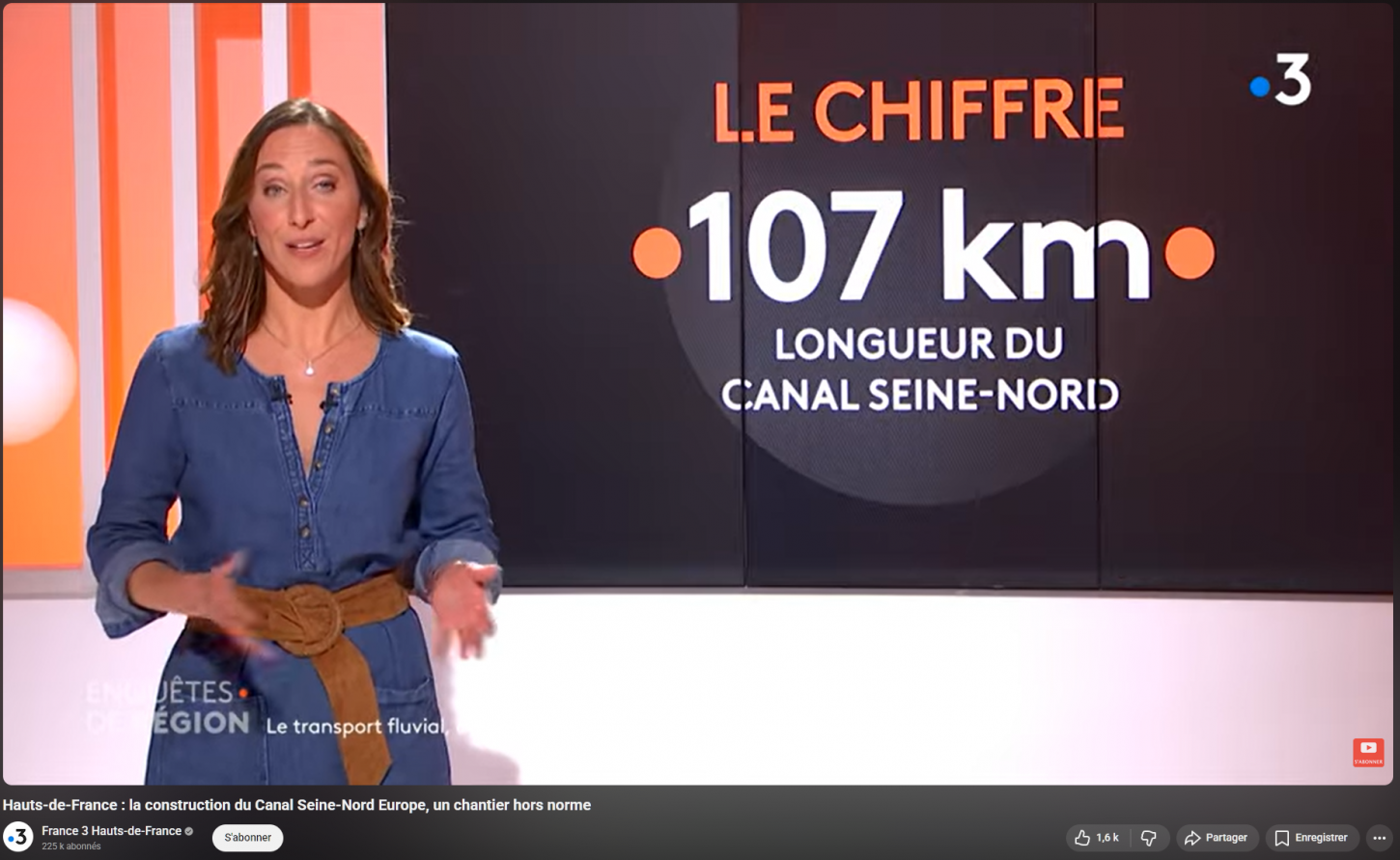 Reportage F3 sur le chantier du Canal Seine-Nord Europe