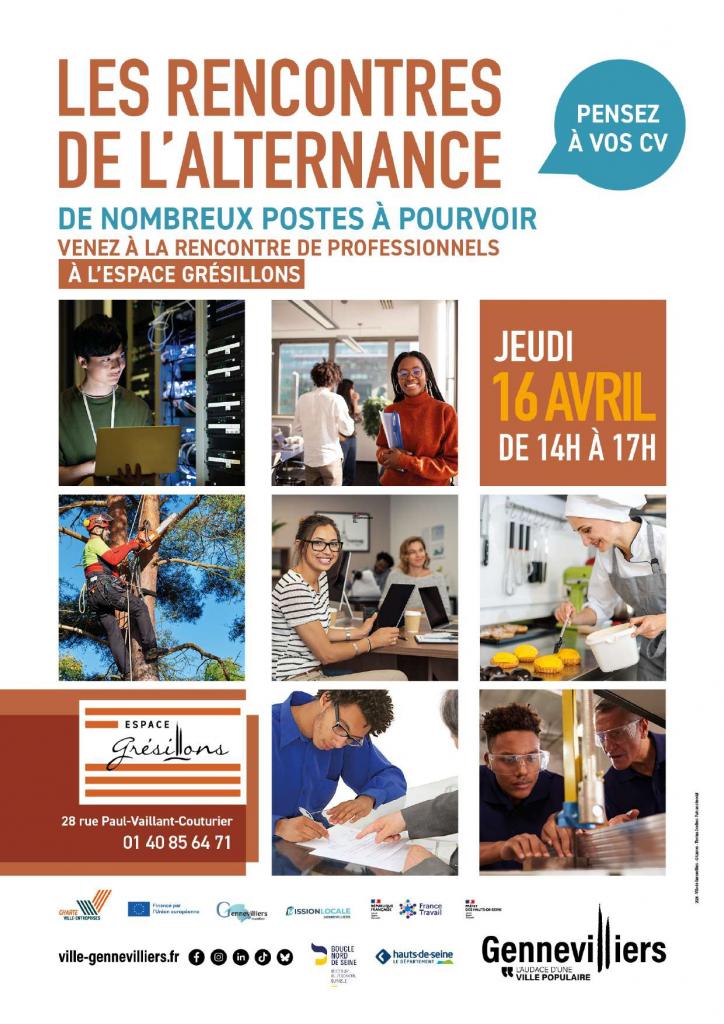 Invitation Les rencontre de l'Alternance à Gennevilliers le 16 avril 2026
