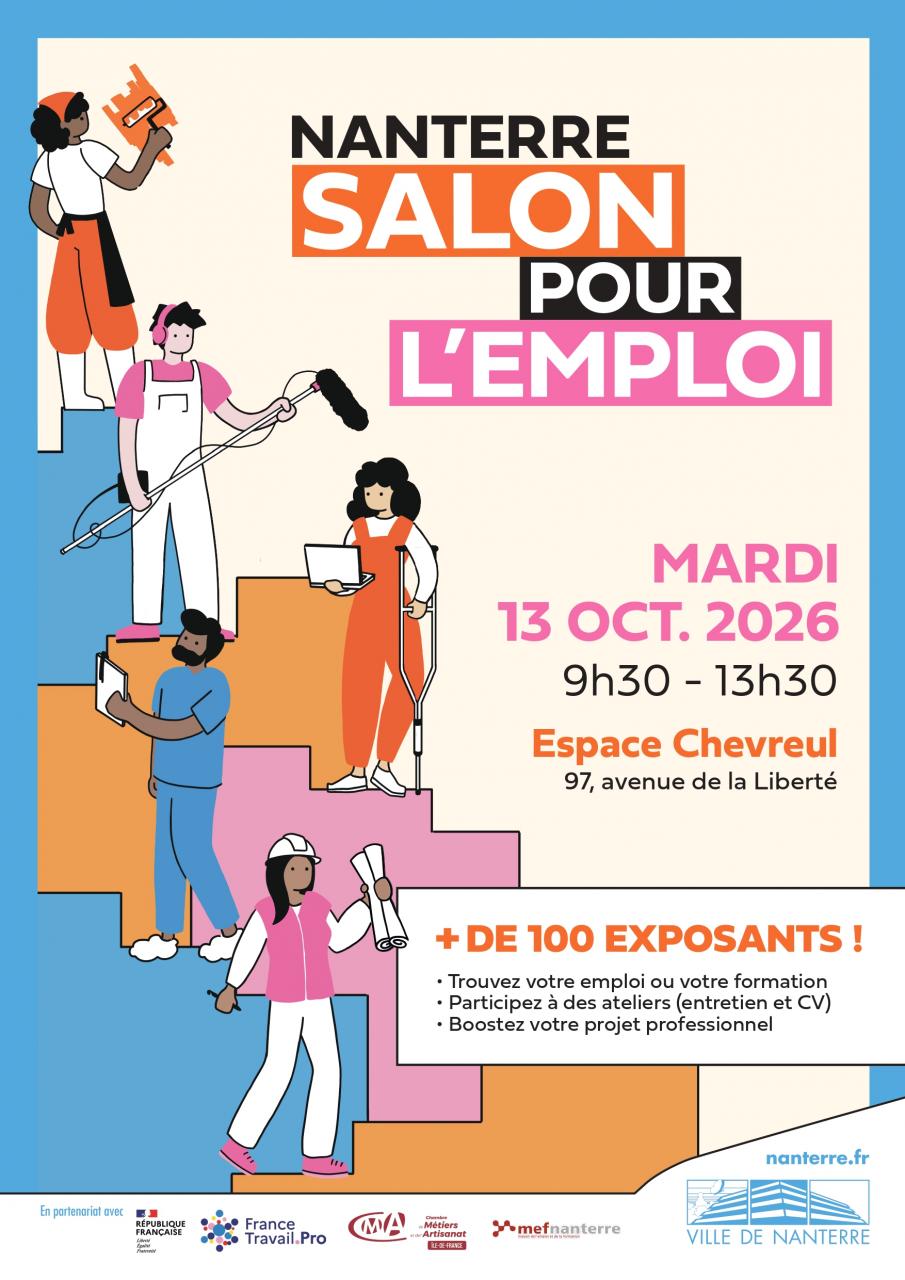 Ville de Nanterre - Salon pour l'Emploi 2026 : Entreprises, recrutez vos futurs talents !