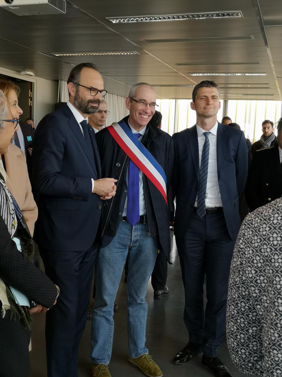 Visite du Premier Ministre Edouard Philippe jeudi 7 février 2019 au port de Gennevilliers